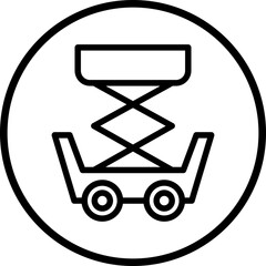 Scissor Lift Icon Style