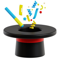 3d Magician hat icon © Thomas