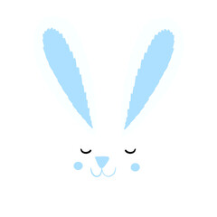 Blue Rabbit Face