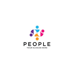 People logo vector icon design template