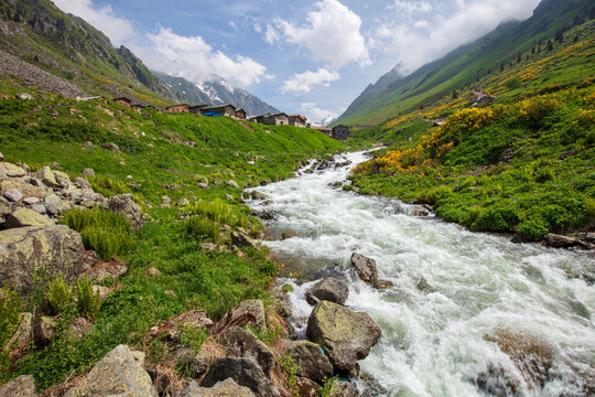 A beautiful landscape from the Elevit uplands of Rize in Black Sea region of Turkey. 