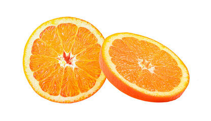 Fototapeta na wymiar orange fruit isolated on transparent png.