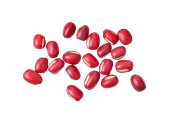 Azuki Bean or Red Bean Seeds Top View on transparent png