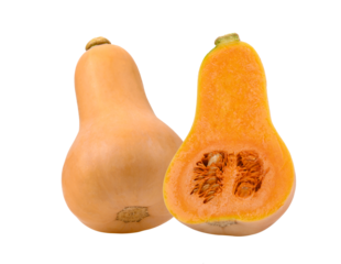 Butternut squash isolated on transparent png