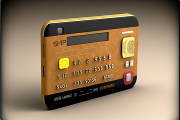 Credit card made of mobile phone, created with Generative AI technology