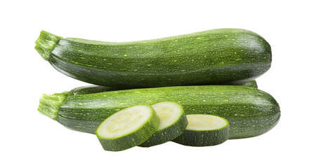 Fresh zucchini isolated on transparent png