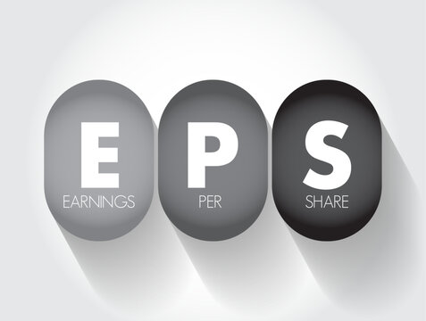 EPS Earnings Per Share - Monetary Value Of Earnings Per Outstanding Share Of Common Stock For A Company, Acronym Text Concept Background