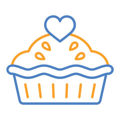 Pie Blue And Orange Line Icon