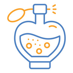 Perfume Blue And Orange Line Icon
