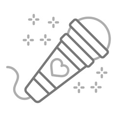 Microphone Greyscale Line Icon