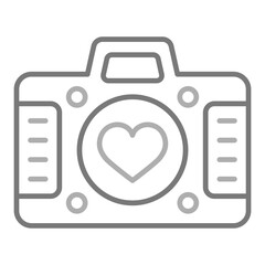 Photo Camera Greyscale Line Icon