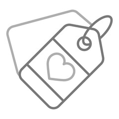 Price Tag Greyscale Line Icon