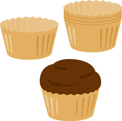 無漂白のベーキングカップ