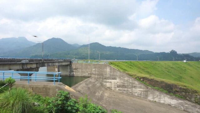 Stock footage of the cool dam at wadaslintang