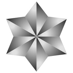 PNG 3d star on a white background