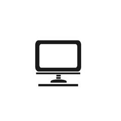 Vector illustration, computer monitor icon. Isolated on a white background.