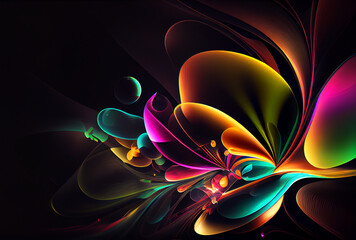 Abstract colorful shape explosion