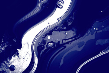 Liquid mixed with planets art design