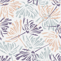 Seamless abstract floral pattern. Print for fabric design, wallpaper, wrapping.