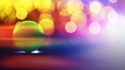 Abstract background with glowing ball and bokeh. Divination and prediction of fate.
