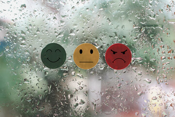 Customer Experience dissatisfied Concept, Unhappy Businessman Client with Sadness Emotion Face on virtual screen, Bad review, bad service dislike bad quality, low rating, social media not good.
