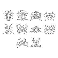 Obraz premium tribal icon set