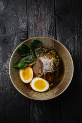 delicious soup prepared in the restaurant
