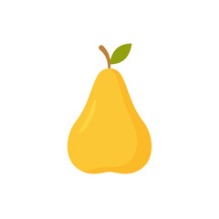 Pear isolated on white background. Fruit. Vector illustration. 