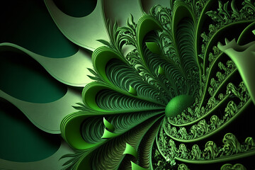 Abstract Green Background, Generative AI