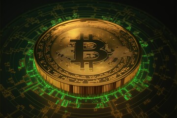 Fototapeta na wymiar bitcoin coin
