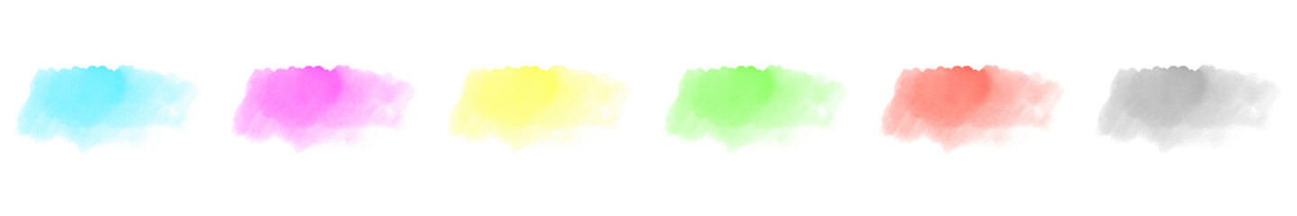 Wasserfarbe Hintergrund in 6 Farben gemalt mit einem Pinsel