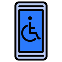 smartphone with accessible sign illustration