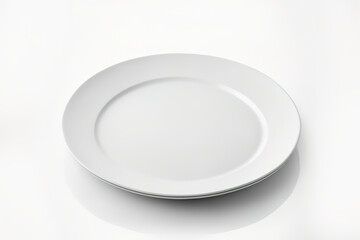 white plate isolated on white.Generative AI