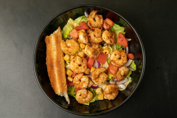 Grilled shrimp salad