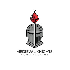 Medieval Knights Logo vector illustration