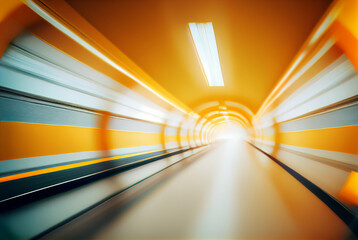 Abstract motion blur background of underground station.