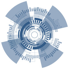 Abstract technology background hi-tech digital circle.