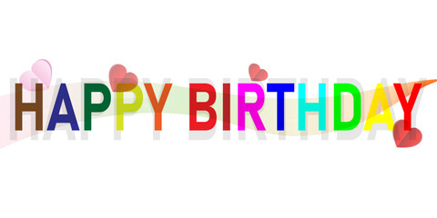 Colorful lettering Happy Birthday