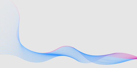 Colorful Abstract wave. Digital frequency track equalizer. Stylized line art background