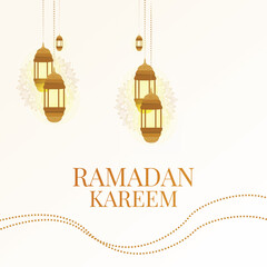 Naklejka premium Islamic Ramadan Kareem Background Illustration