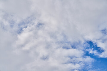 Beatiful blue sky with clouds on a sunny day