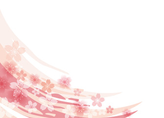 桜, 背景, 花, 春, フレーム, 和柄, 和風, 年賀状, イラスト, ベクター, 花びら, 植物, デザイン, テンプレート, ひなまつり,