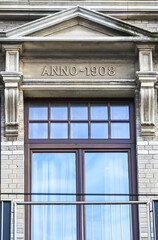 Obraz premium Belgique Bruxelles architecture maison logement immobilier ancien 1908
