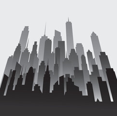 Obraz premium buidings cityscape dark
