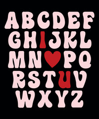 I Love You, Happy valentine shirt print template, 14 February typography design