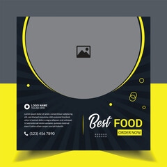 Restaurant Business social media post design templates for social media marketing  editable HQ 