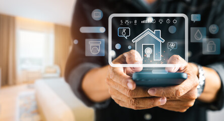 Virtual interface display of application as house remote control assistant
