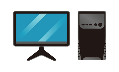 trendy design electronic device computer illustration, on white background.
