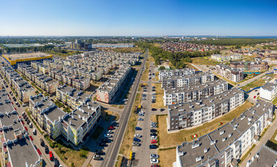 Ulyanovsk, Zavolzhsky district, residential development. Aerial view.