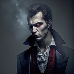 Fototapeta premium A vampire in the Victorian age. Made with Generative AI